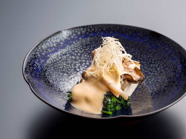 「牡蠣の味噌チーズ添え」